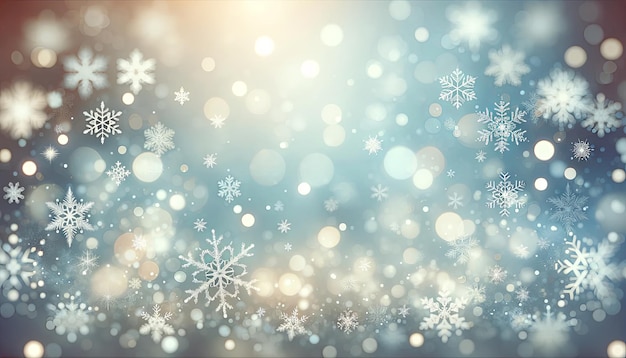 冬のワンダーランドで降る雪花xA