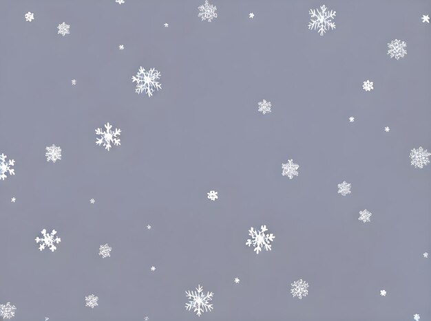 平らな中立的な背景に雪の結晶
