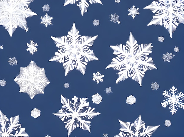 snowflakes on flat neutral background Generative AI Generated