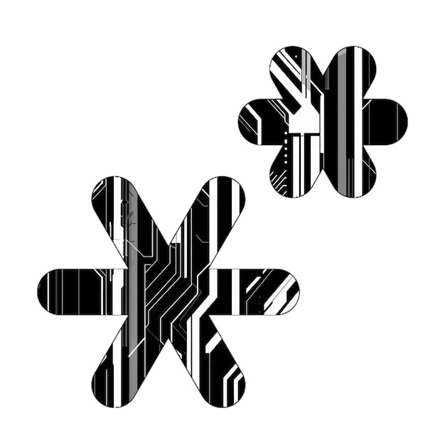 икона снежинки черно-белая технология текстуры