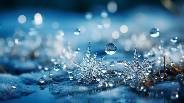 写真 雪花 の 細部 に 近づく 雪 の 結晶