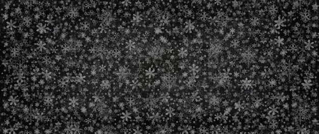 snowflakes isolate black background, abstract ornament winter wallpaper design snowflake natural photo