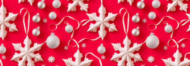 Snowflakes and ornaments christmas wallpaper