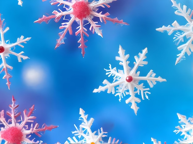 Snowflakes painted backdrop with vintage realistic colors Generative AI Generated