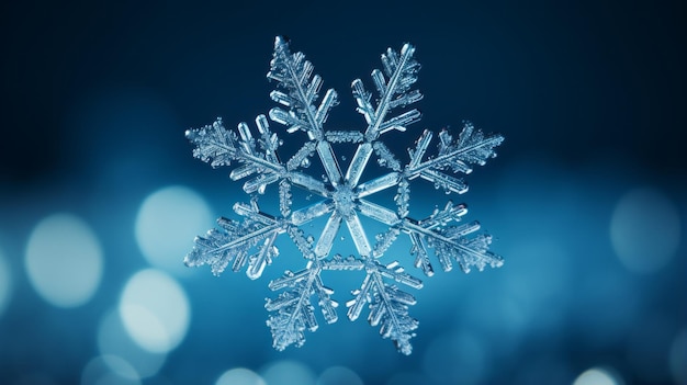 Snowflakes Photorealistic Closeup of Frozen snowflake Christmas mood Snow Winter