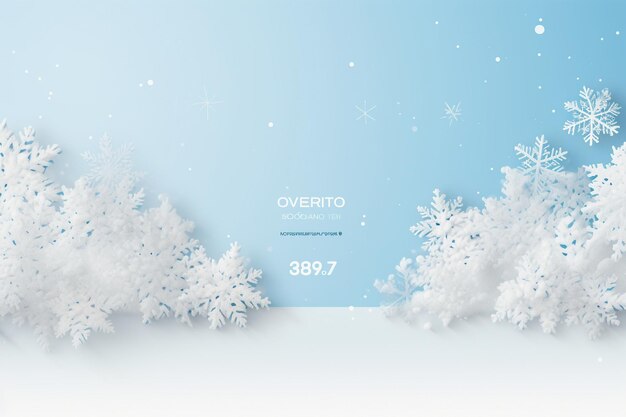 Photo snowflakes and savings dive into winter with our realistic sale banner template