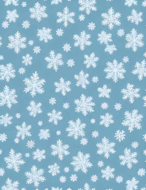 Photo snowflakes texture on blue