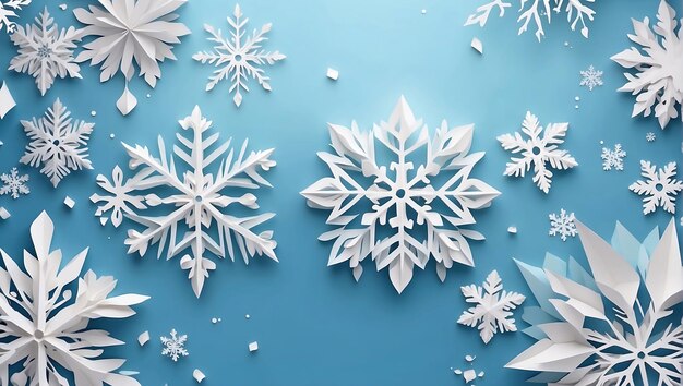 Snowflakes winter background