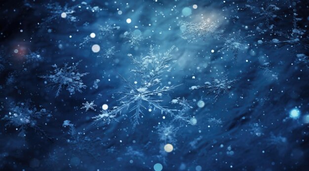 Photo snowflakes winter background