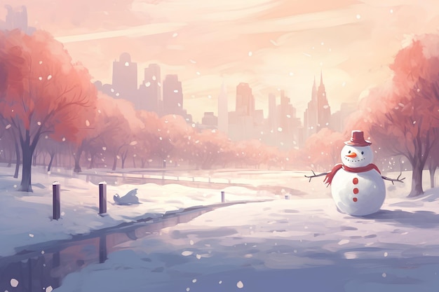 Snowman Background Is a Good Christmas Decoration This Year