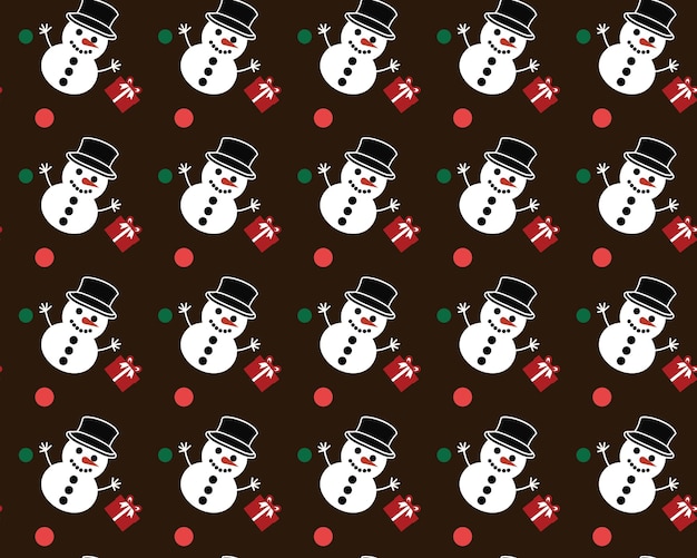 Photo snowman and candy cane holiday pattern