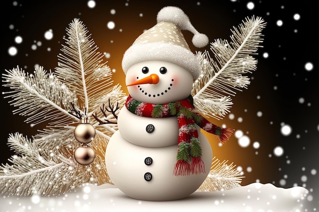 Снеговик на Рождество и новый год