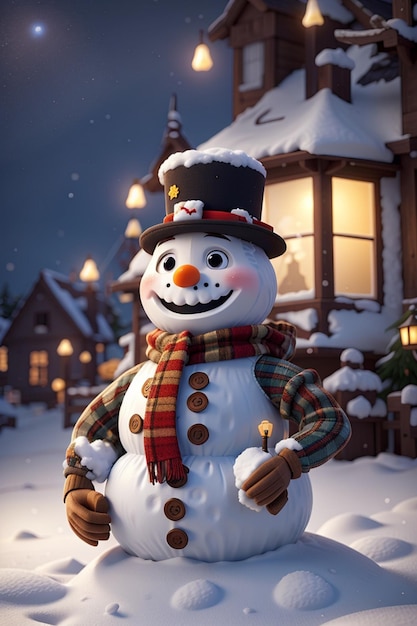 snowman decoration AI generated