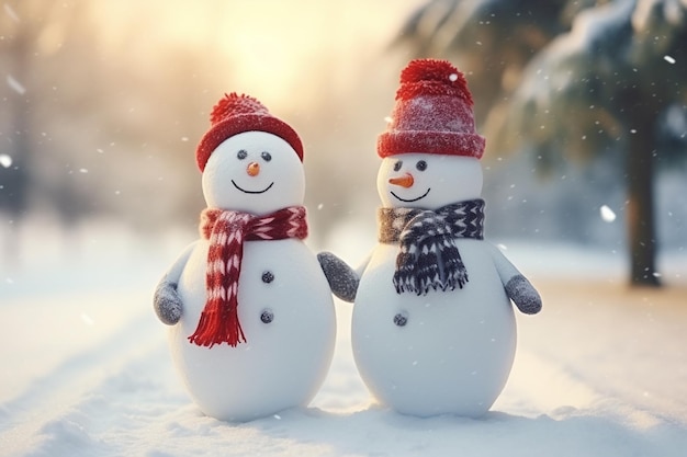 Snowman Greeting Generative AI