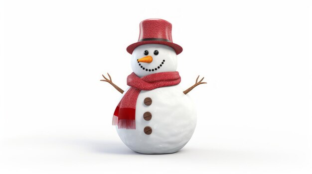 Photo snowman isolated on white background