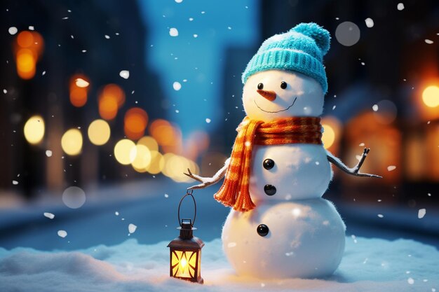 снеговик ночью на белом фоне фото · бесплатное фото