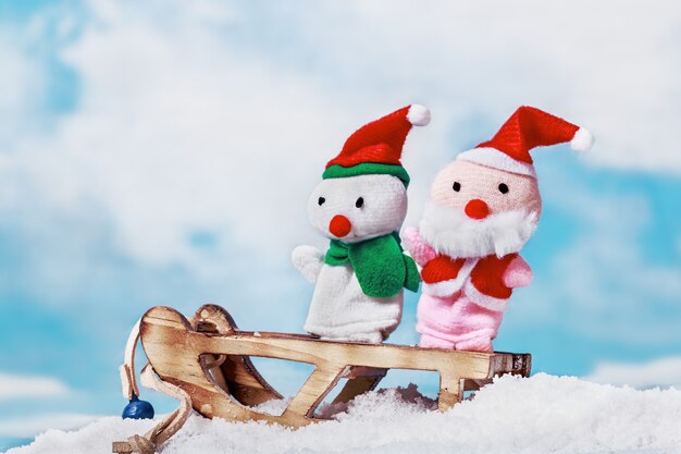 Snowman and Santa toy 
