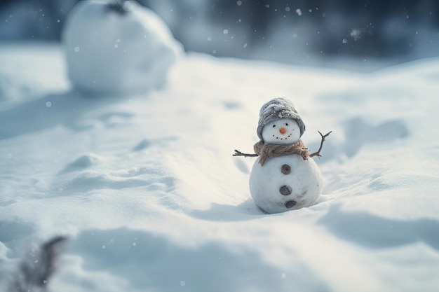 Snowman snow winter Generate Ai