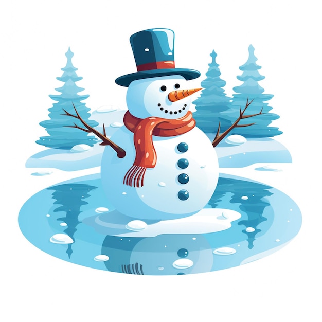 Snowman vector