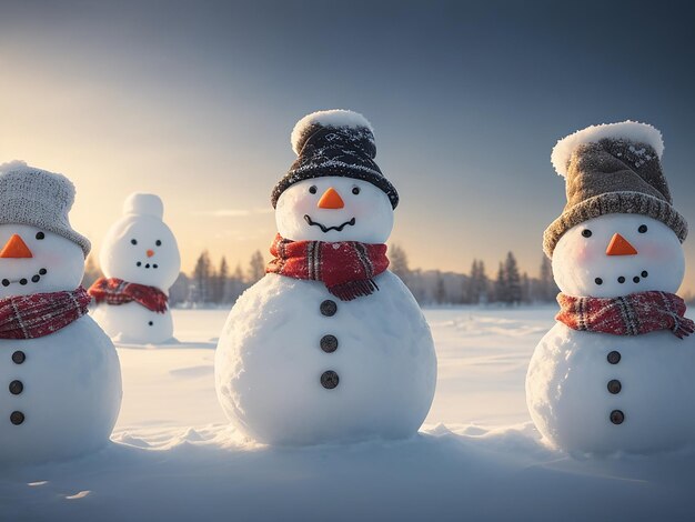 Snowman in the winter season