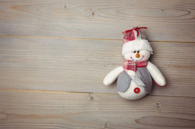  snowman on wooden table