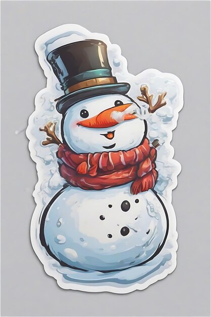 Photo snowmans yuletide yahoos stickers