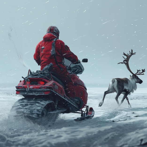 Photo snowmobile expedition