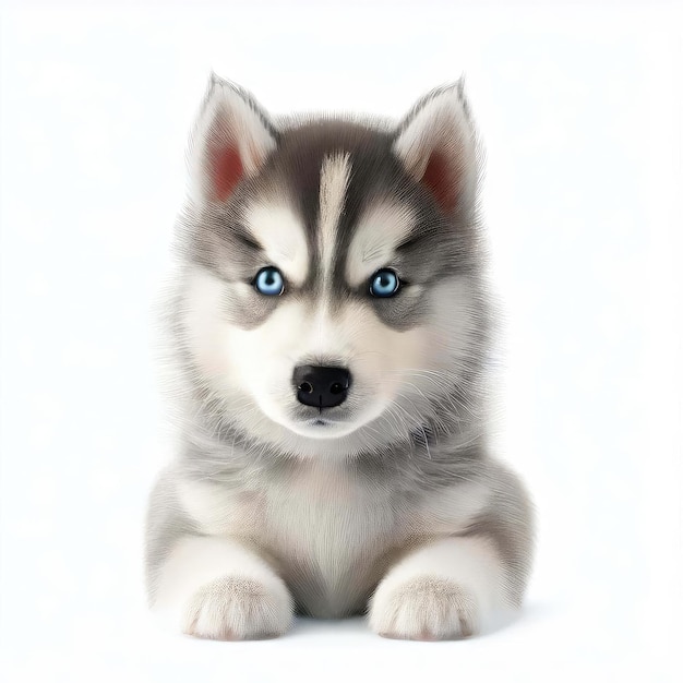 Foto inizi nevosi bambino siberiano husky charm