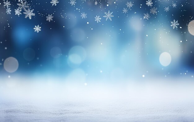 Photo snowy bokeh wonderland