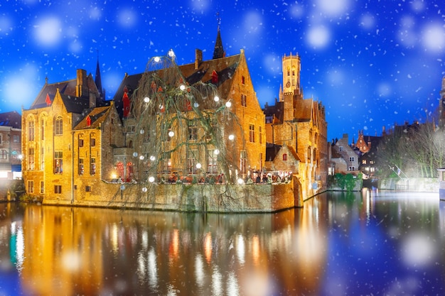 Snowy Bruges, Belgium