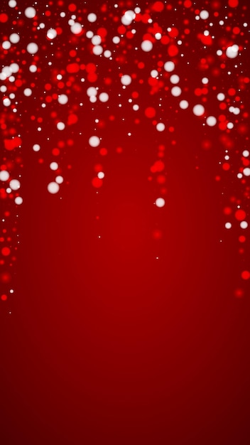 Snowy christmas background Subtle flying snow flakes and stars