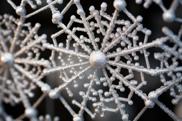 Foto dettagli di neve ai generativa