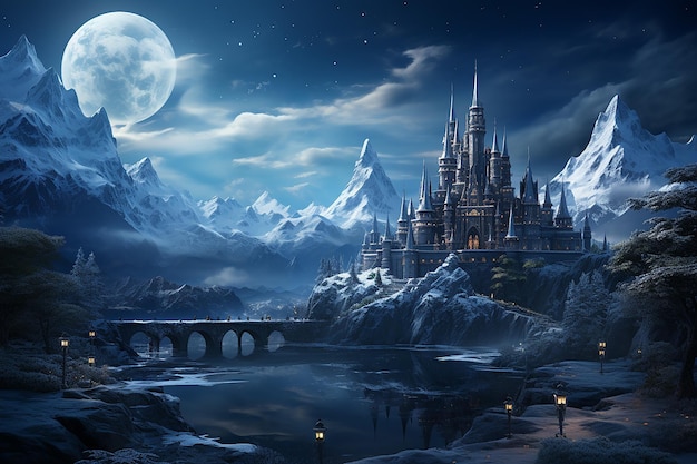 Snowy Fantasy Castle