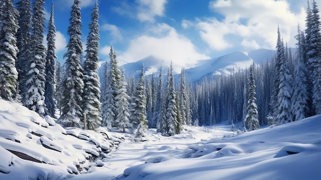 AIが生成した雪景色の背景