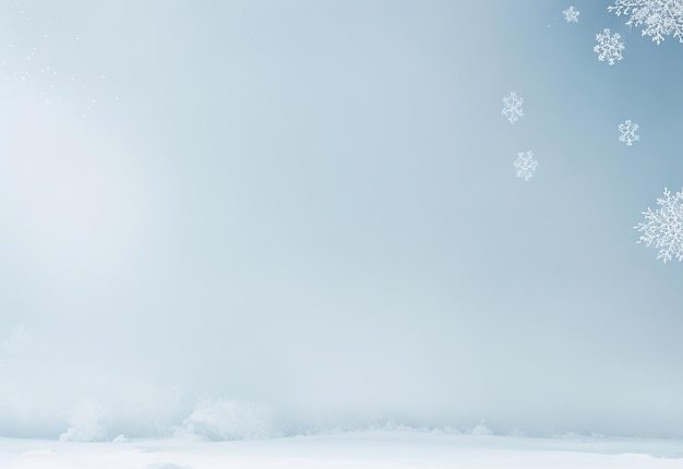 Snowy light blue background