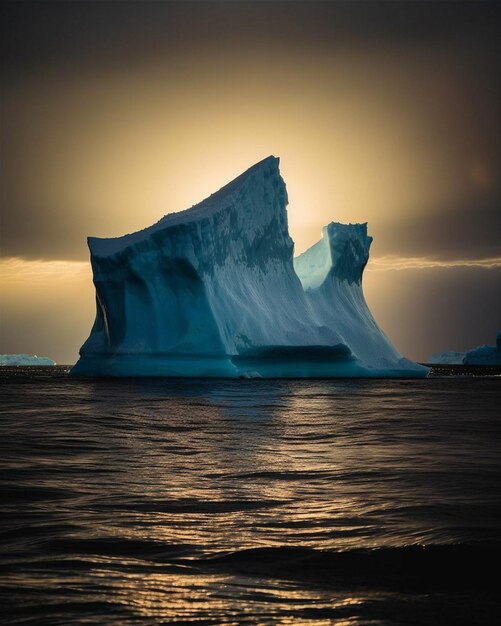 Snowy mountain lamdscape