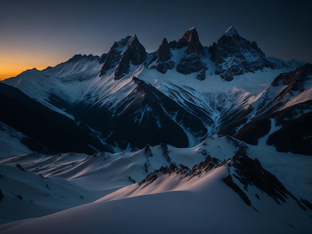 雪の山