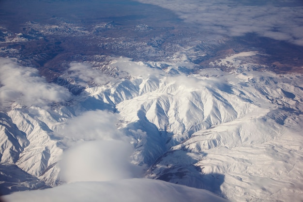 Photo snowy mountains in armenia