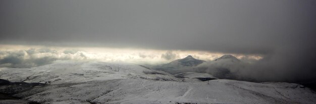 Snowy mountains Beautiful nature view