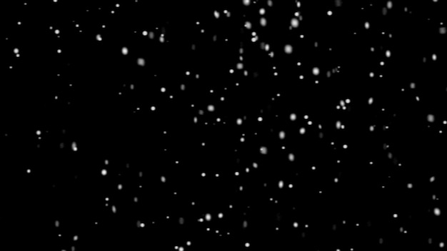 Photo snowy overlay realistic snowflakes isolated on black background white snow