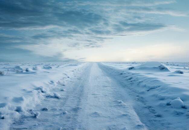 Photo snowy road image