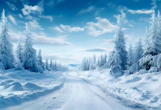 snowy road image