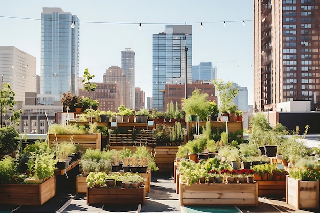 Photo snowy rooftop gardens urban oases