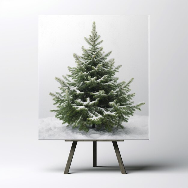 Snowy spruce Poster