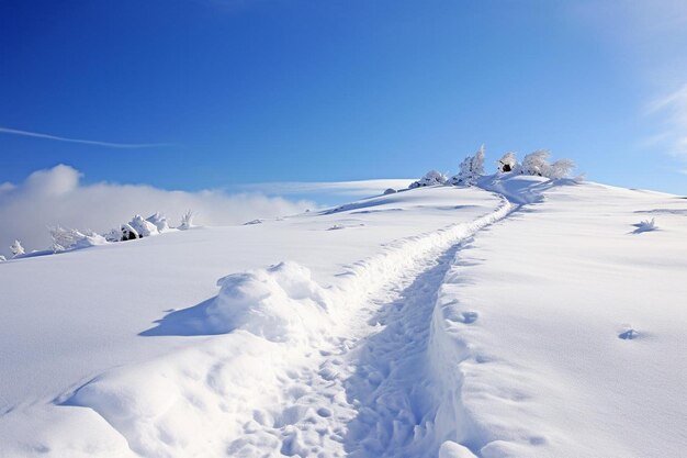 Photo snowy summit of mount kilimanjaro