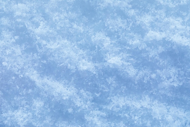 Snowy surface snow background top view