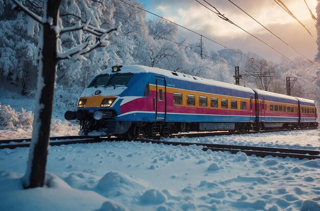 写真 雪 の 列車 の 旅