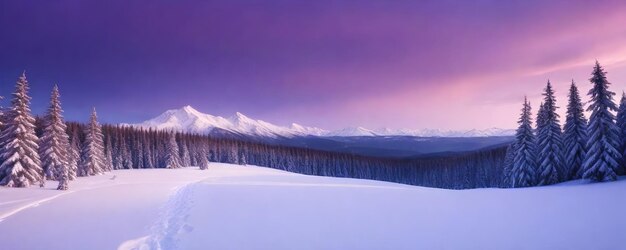 snowy winter landscape cloudy sky snow covered landscape