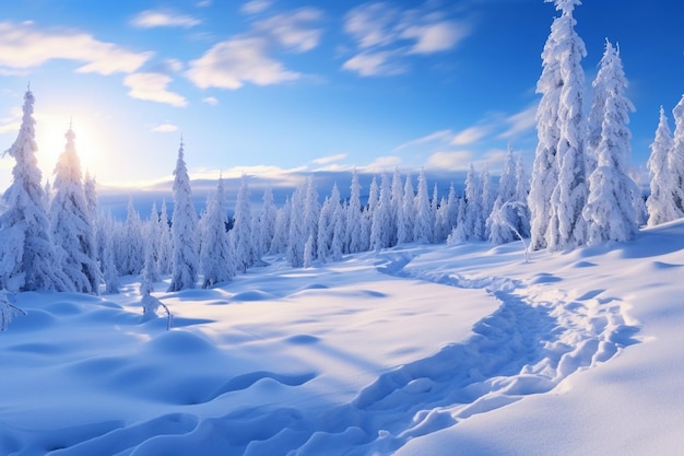 雪の冬の風景の壁紙