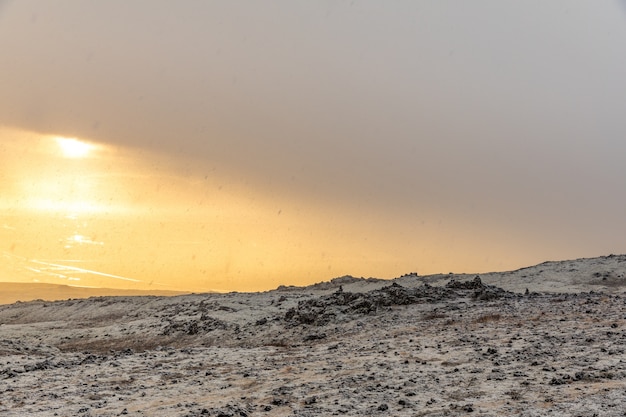 Snowy Winter Mountain range